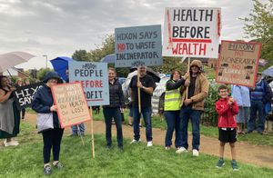 Hixon Protesters. Photo by Staffordshire LDR Kerry Ashdown. Free for use by all LDRS partners