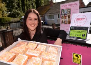 Telford business owner Sophie Weeks outside her Geeky Desserts microbakery honesty box in Muxton on Monday, September 1, 2025