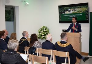 Matthew Lymn Rose, managing director at A.W. Lymn, at the new Hammerwich Crematorium and Cemetery