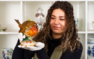 The rare teapot was made by Staffordshire pottery company Minton.