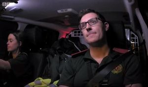 Paramedics on the way to the scene. Image: BBC