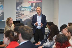 Richard Harpin giving a talk at Walsall's Digital Skills Hub, run by the Mercian Trust