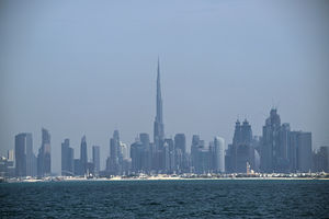 The city skyline is pictured in Dubai. (Photo by Giuseppe CACACE / AFP via Getty Images)