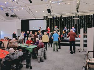 The Christmas party is in full swing.