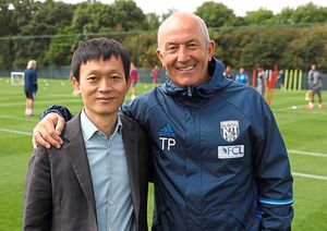 Guochuan Lai with Tony Pulis. The Albion head coach is keenly aware of the need for new blood quickly