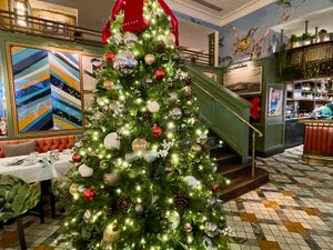 Supporting image for story: We tried the Christmas menu in Birmingham with a smoking chocolate Santa floating on a cloud of cream