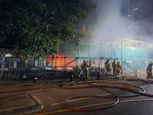 Supporting image for story: More than 100 people forced to leave as block of flats on fire