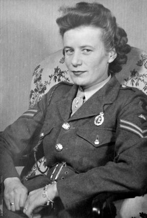 As Miss Van Jones she was a wartime Corporal in the Auxiliary Territorial Service.