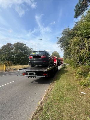 A BMW was seized on Saturday, September 6. Pic: West Mercia Police