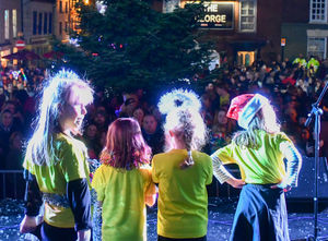 Oswestry's lights switch-on. Photo: Graham Mitchell.