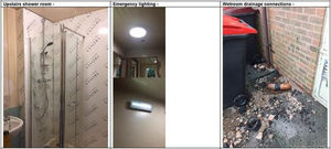 Showers, lighting and drainage has been installed