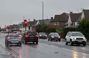The pothole appeared on Whitchurch Road, Shrewsbury.