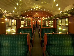 Inside one of the carriages