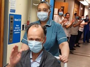 Supporting image for story: Coronavirus survivor given guard of honour as he is discharged from hospital