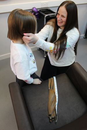 Gemma checks out her daughter's new look