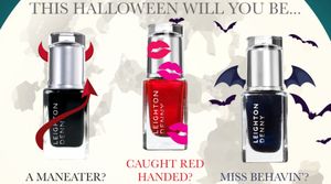 The selection of colours available from the Halloween range