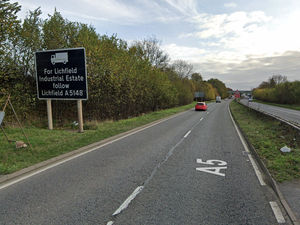 A5, between Lichfield and the A5148, near to where the incident took place