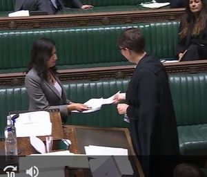 Sonia Kumar presents her bill to the Commons