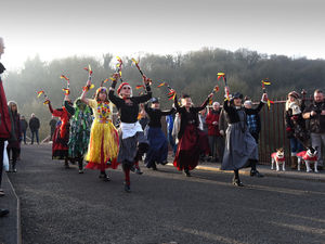 Supporting image for story: Morris dancers welcome New Year in Ironbridge