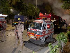 Supporting image for story: Two dead and eight injured in massive blast outside Karachi Airport in Pakistan