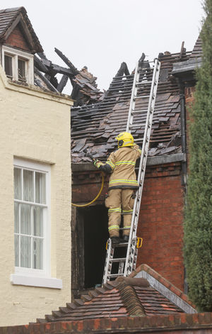 Scene of the fire at Shrewsbury.
Picture by Phil Blagg Photography.