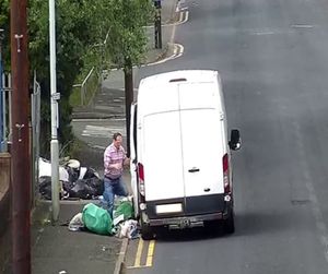 Sheridan was caught on CCTV fly-tipping in Shaw Road. Photo: Wolverhampton Council