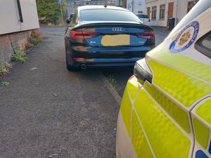 The black Audi was found by officers and will be returned to its owner. Photo: Brierley Hill Police