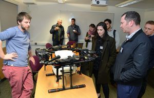 Visitors get a close up view of high tech drones