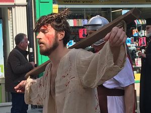 Supporting image for story: Story of the Crucifixion takes to streets of Shrewsbury