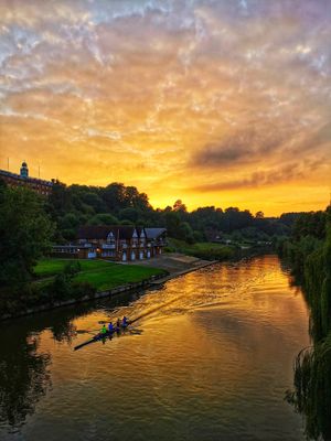 A sunset view from Kingsland Bridge, Shrewsbury. Picture: Liam Ball