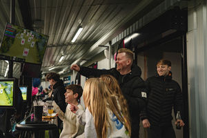 Players of all ages and abilities enjoyed the launch event at 3 Hammers
