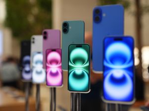 Five iPhones in a row