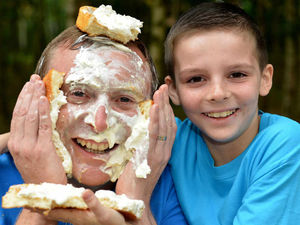 Supporting image for story: Take that! Pupil throws pie at teacher