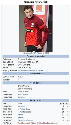 One Albion fan altered Krychowiak's Wikipedia page to state that he had already joined the 'Pride of the Black Country'. (Photo: Wikipedia)