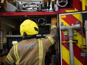A stock image of a firefighter