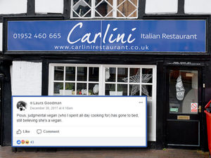 Supporting image for story: Shifnal's Carlini restaurant sorry as vegan jibe cooks up storm