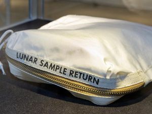 Supporting image for story: Bag used by Neil Armstrong containing moon dust sells for £1.38m at auction