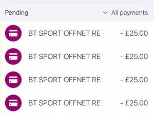 Supporting image for story: Sports fans fuming as BT Sport takes FIVE times normal payments from bank accounts