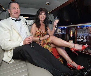 Tony Berrill and Dawn Thacker raise a glass to their big night out.