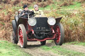 Luke Roberts with his 1906 Bianchi 28-40