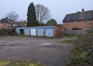 The site in Codsall is occupied by seven garages