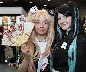 Hannah Whitehead and Holly Henley at Wales Comic Con's Telford Takeover.