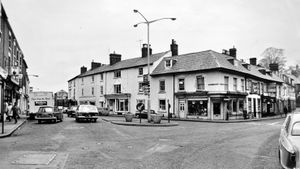 Ellesmere town centre, pictured on March 13, 1968.