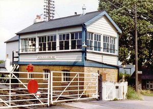 The signal box in Weston Rhyn