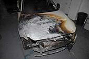 Another car destroyed by arson. Pic: West Mercia Police.