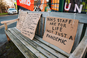 The GMB picket line at Donnington Ambulance Hub, Telford 