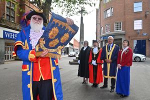 Martin Wood delivered the VE Day proclamation.