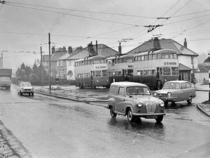 Fighting Cocks trolleybus terminus, 1967