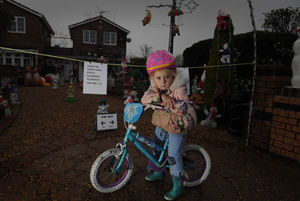 Disappointed she can't see the charity Christmas lights displayed at Kestrel Way, Cheslyn Hay, resident Tilly Tomlinson, aged five