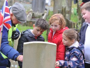 Supporting image for story: Shropshire schoolchildren mark out war graves